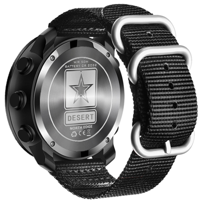 NORTH EDGE DESERT Men Digital  - đánh giá và giá Altimeter Compass Watch