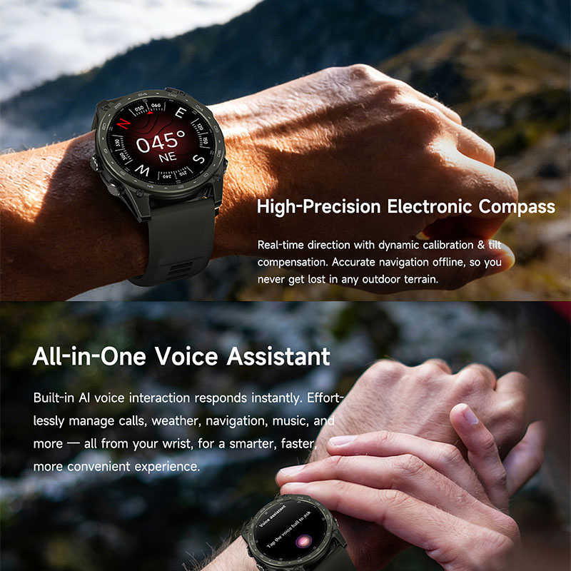 New 5ATM Waterproof Smart Watc - đánh giá và giá Altimeter Compass Watch